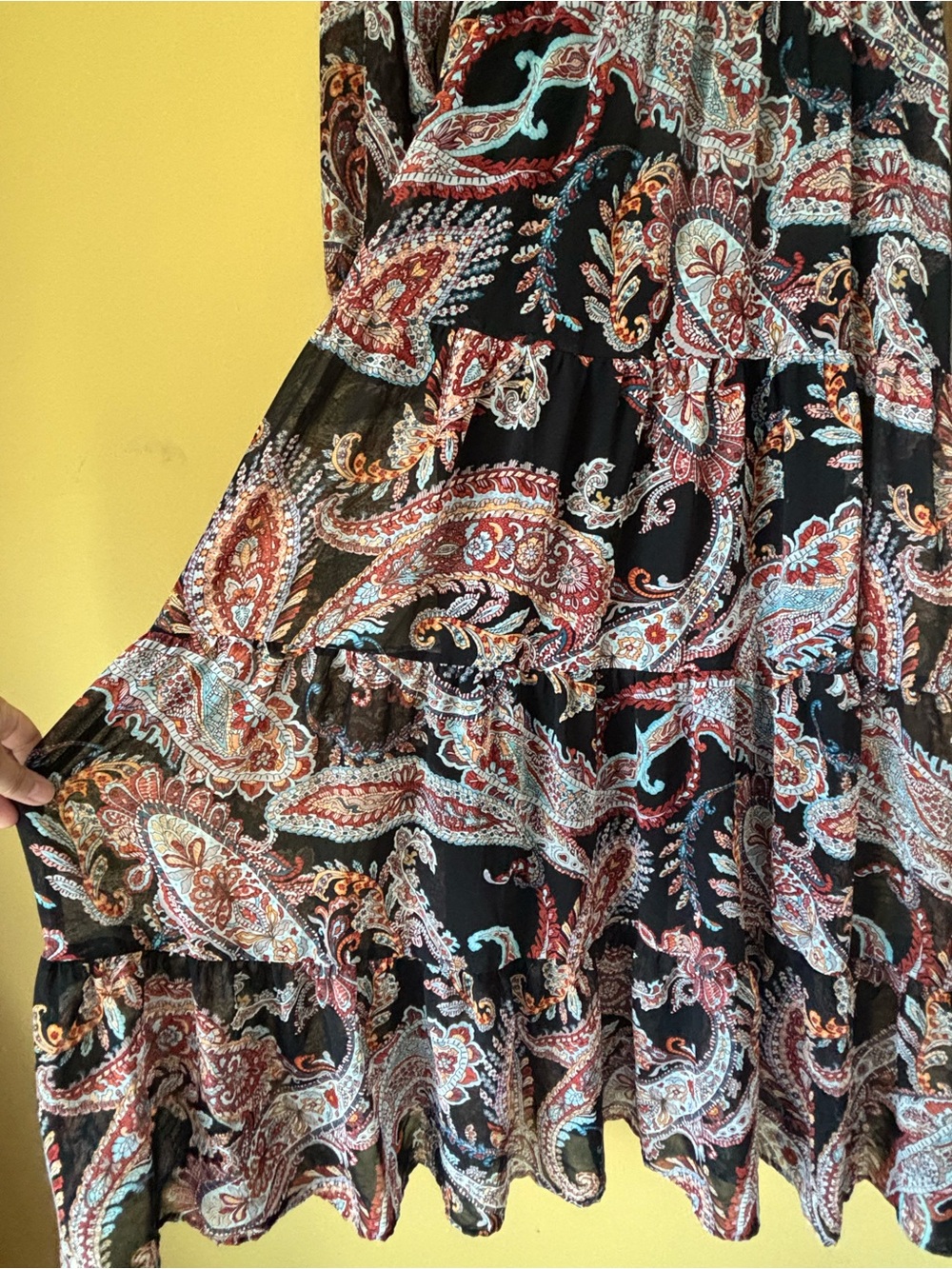 Anthropologie Dress Size 4 | Paisley Print Boho Flowy Maxi - Picture 5 of 15